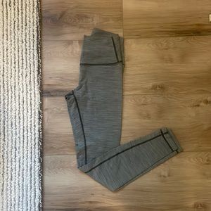 Sage green, black, and white leggings size 4